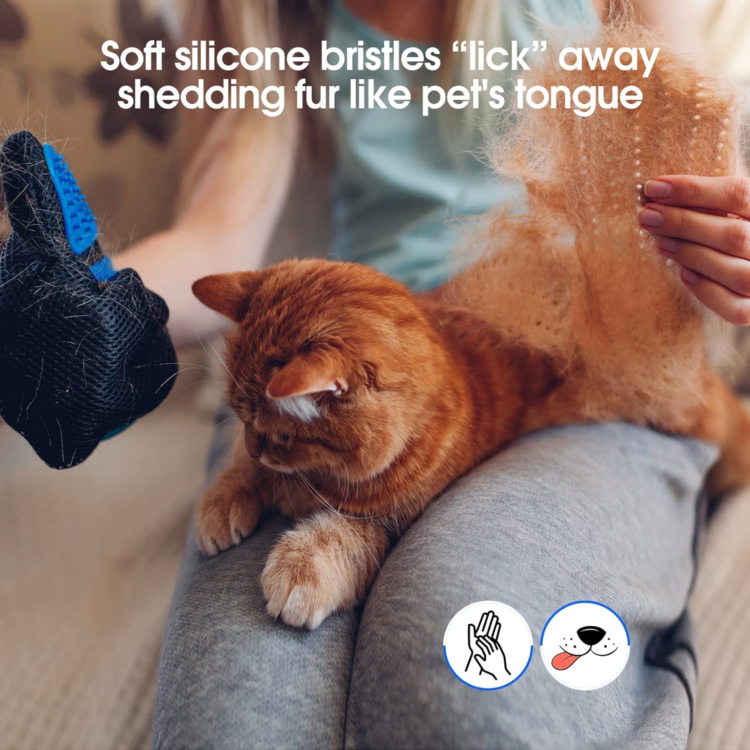 Pet Grooming Gloves for Easy Cleaning