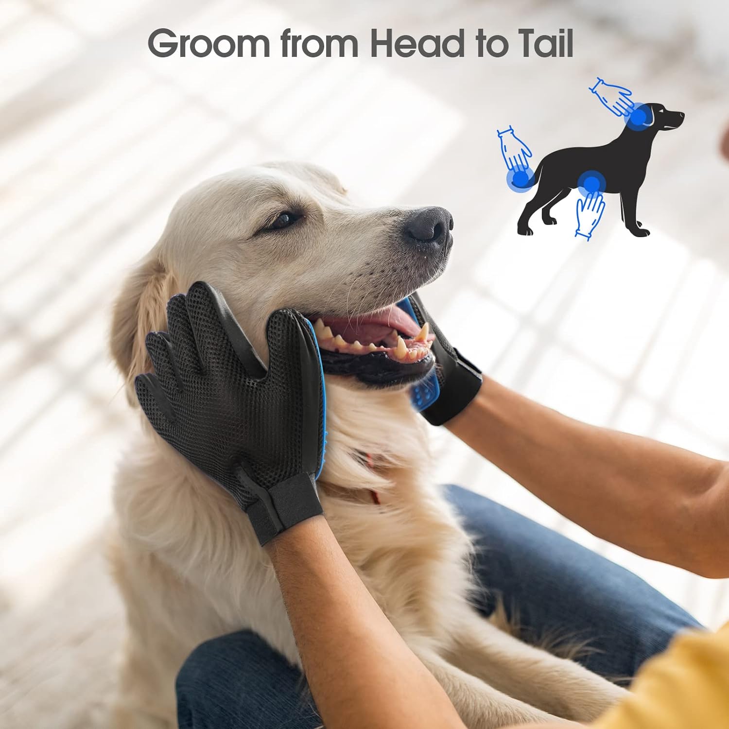 Pet Grooming Gloves for Easy Cleaning