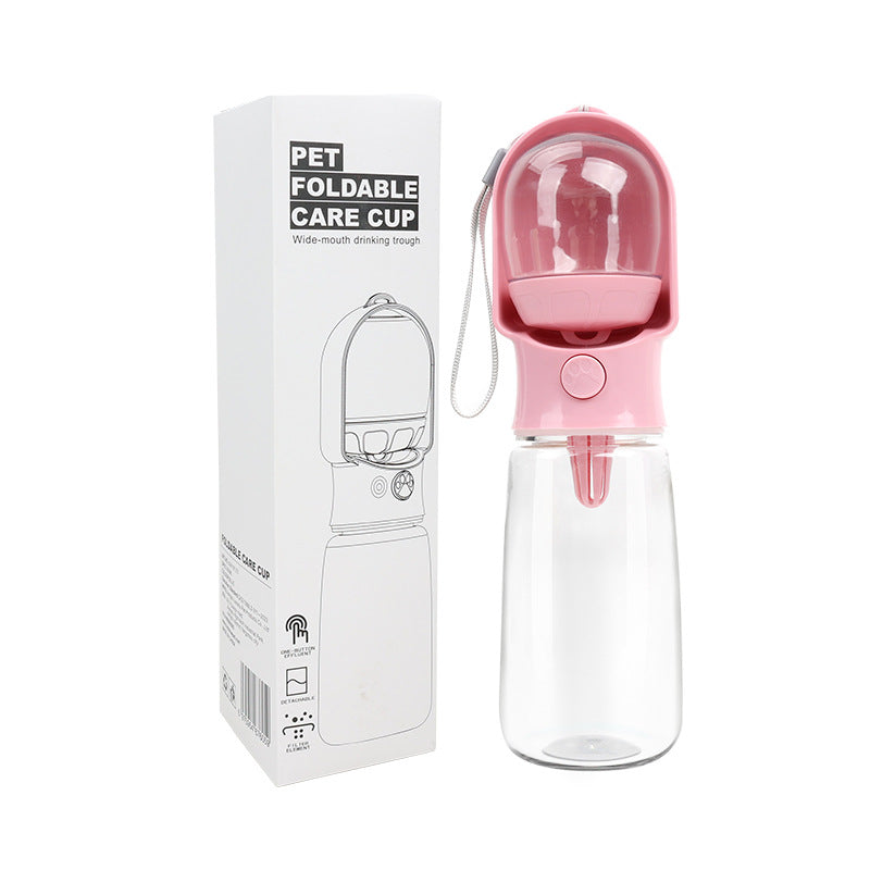 All-in-One Dog Water Bottle with Built-In Snack Storage