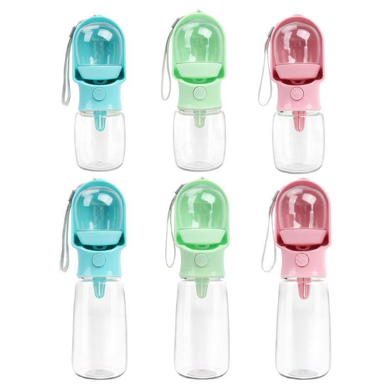 All-in-One Dog Water Bottle with Built-In Snack Storage